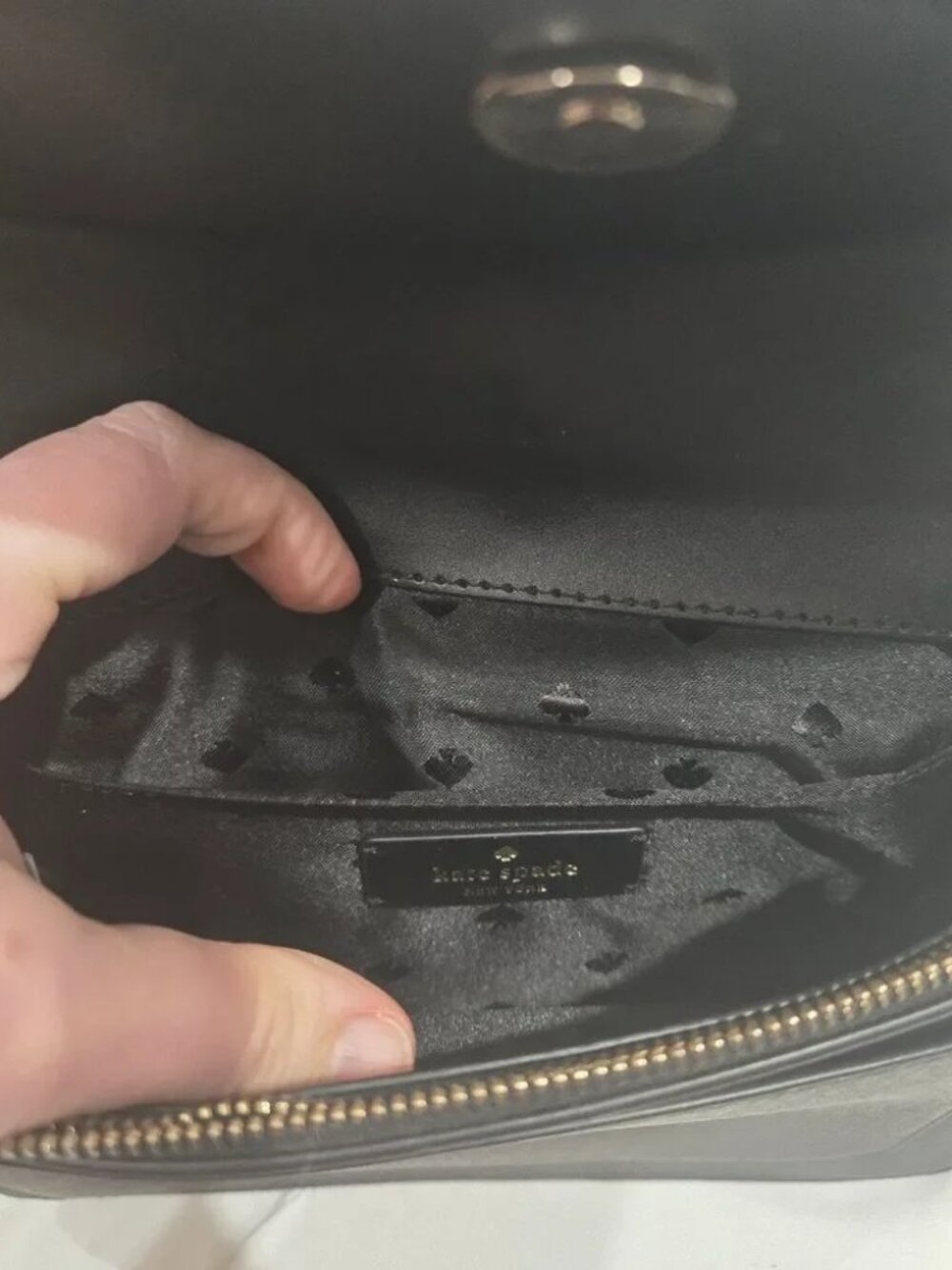 Kate Spade New York Remi Leopard Black Animal Flap Chain Crossbody Bag EUC - Picture 9 of 12